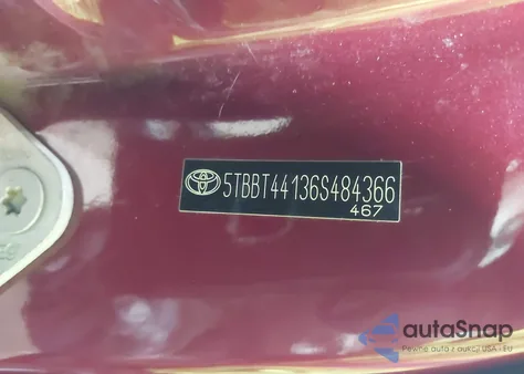 2006 Toyota Tundra Sr5 V8 from USA, damaged, VIN 5TBBT44136S484366